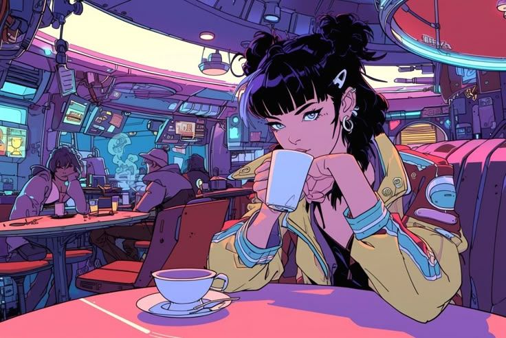 lofi label cover art - anime